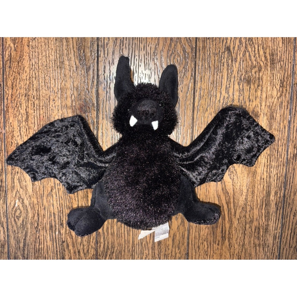 Ganz Webkinz Plush Black Bat HM367 Stuffed Animal  Halloween No Code 9"